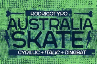 Australia Skate: A Rough Display Font for Bold Craft Projects