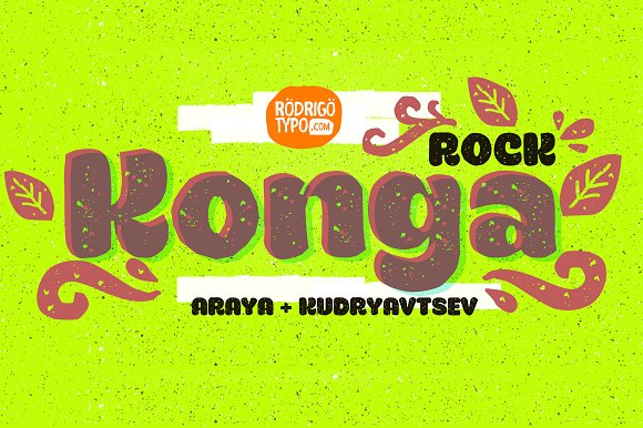 Konga Rock: A Rough Display Font for Bold Web Design Impact