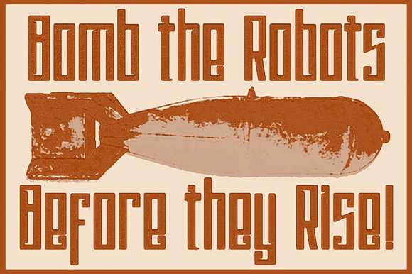 Psychotic Robots Font: A Display Typeface with Personality