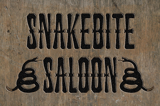 Snakebite Saloon: A Classic Oldtime Western Display Font for Editorial Design